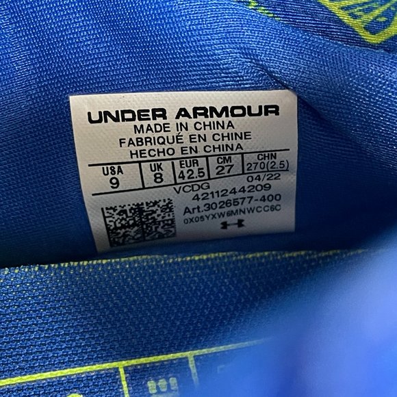 Under Armour Highlight MC High Mens Football Cleats Blue 3026577-400 NEW Sz 9 - Picture 5 of 5